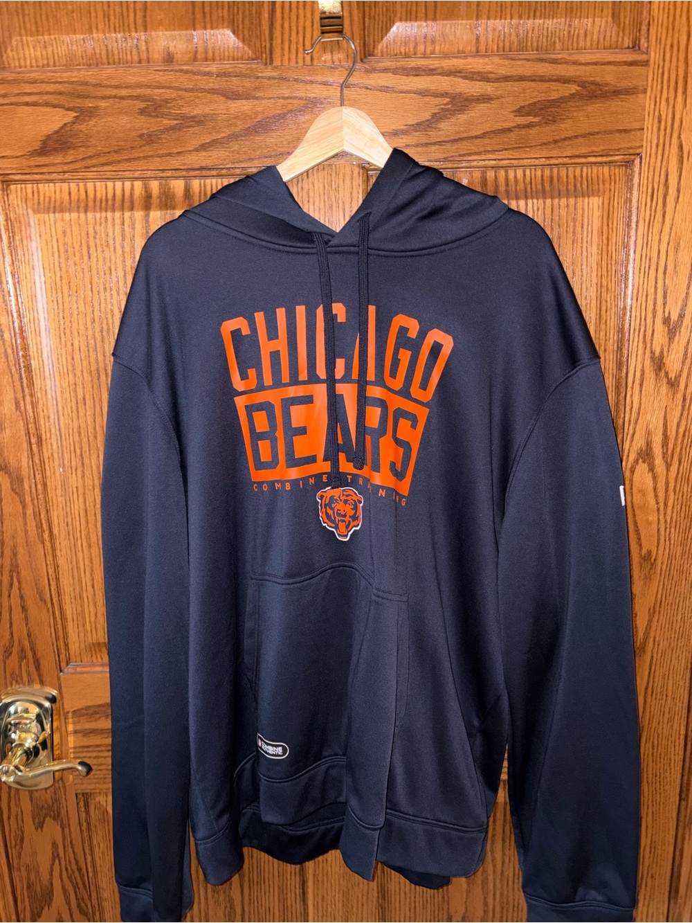 NFL Chicago Bears Navy and Orange Pullover Hoodie